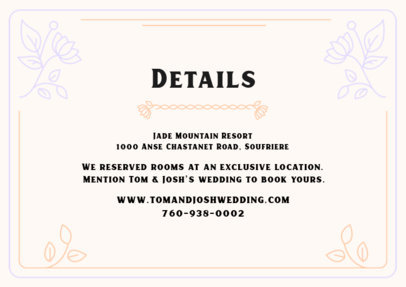 Wedding Details Card Maker Featuring a Floral Frame