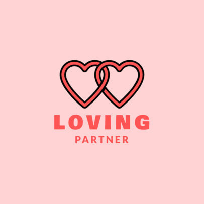 Logo Maker for a Speed Dating Mobile App Featuring Two Heart Graphics