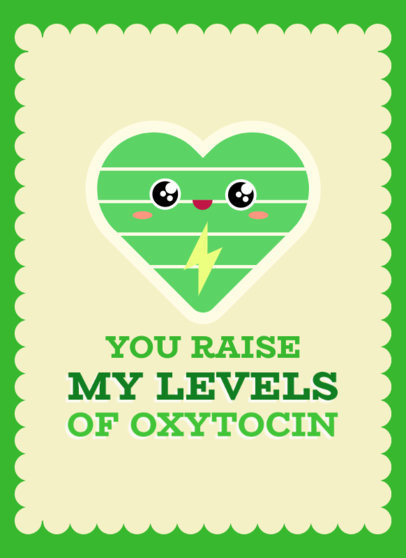 Greeting Card Design Creator for Valentine's Day Featuring a Smiling Heart