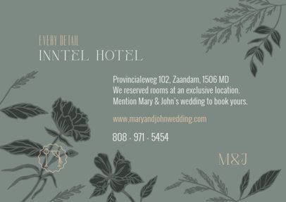 Wedding Details Card Creator Featuring Floral Decorations