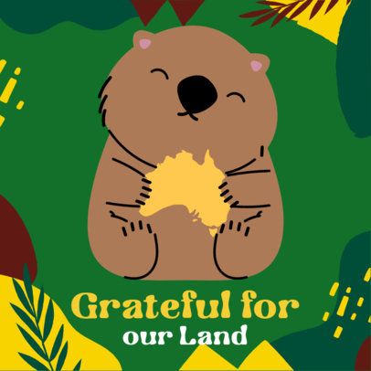 Instagram Post Template to Celebrate Australia Day