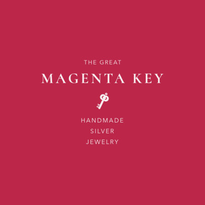 Jewelry Logo Template With a Magenta-Themed Layout