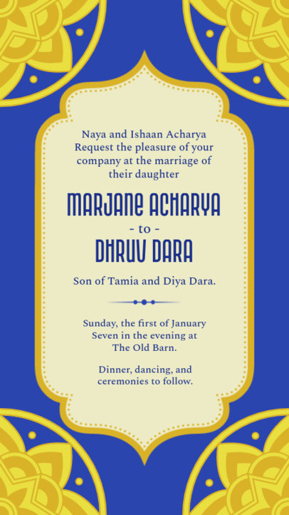 Instagram Story Maker for an Indian Wedding Event 5245