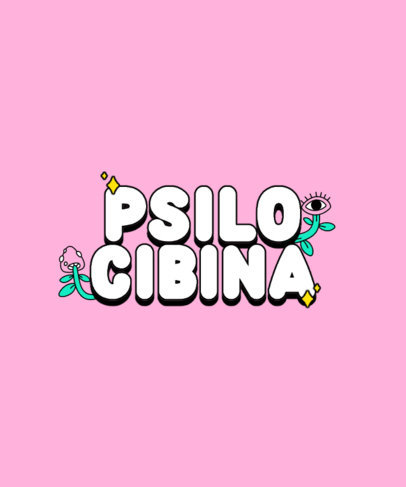 Front T-Shirt Design Maker with Cartoonish Illustrations for a Music Band's Souvenir