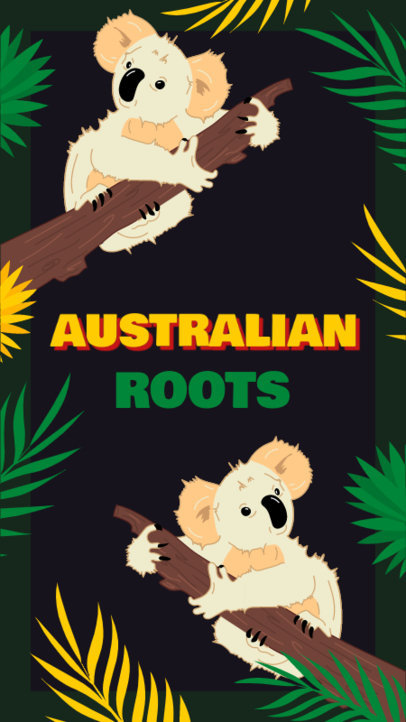 Holiday Instagram Story Creator Featuring an Australia Day Theme 3487k-5261