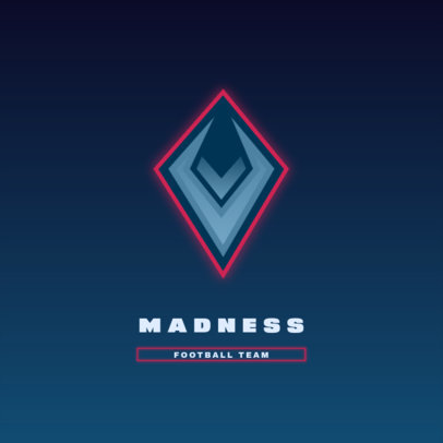 Football Team Logo Maker Featuring a Rhombus-Shaped Symbol 5587a
