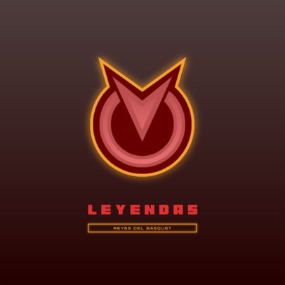 Logo Maker with an Abstract Icon for a Basketball Team 5587e