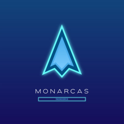 Online Logo Template with a Glowing Icon for a Swimming Team 5587h