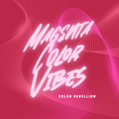 Viva Magenta-Inspired Logo Generator with a Glowing Typography