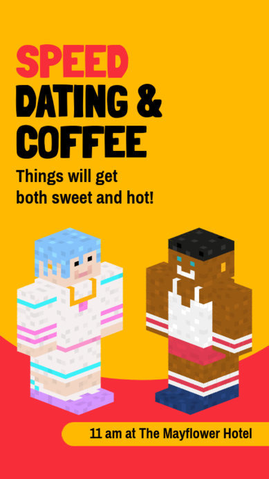 Instagram Story Generator Featuring a Speed Darting Theme for Valentine's Day