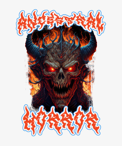 T-Shirt Design Generator Featuring an AI-Generated Devil Creature Graphic