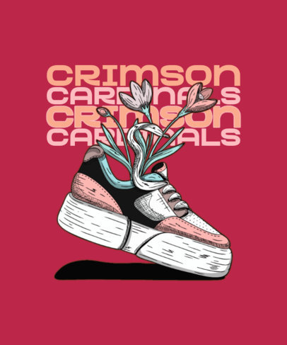 Sneaker T-Shirt Design Generator With a Magenta Theme