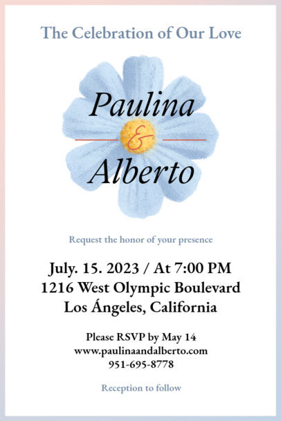 Wedding Invitation Maker Featuring a Floral Graphic