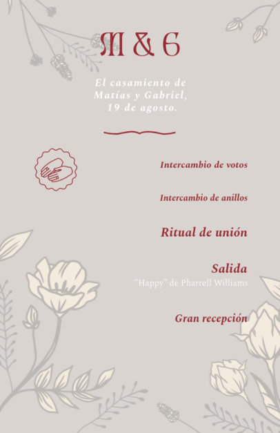 Back Program Template for an LGBT Wedding Ceremony