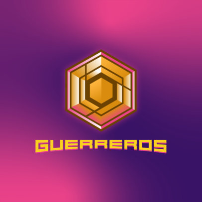 Sports Team Logo Creator with a Hexagonal Graphic