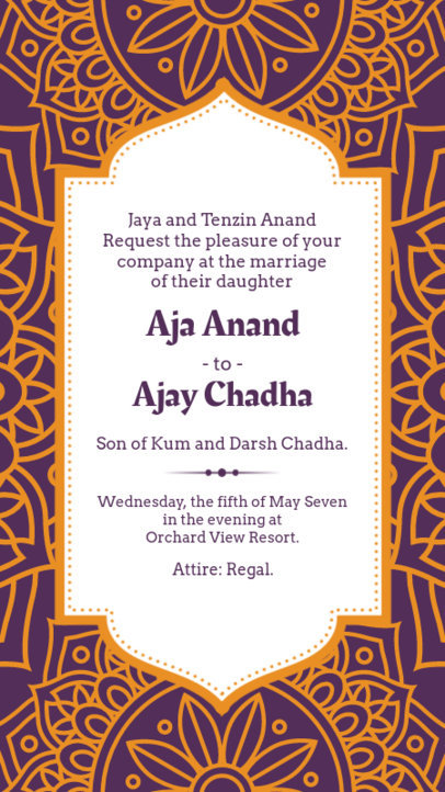 Instagram Story Template for a Heritage Indian Wedding 5245c