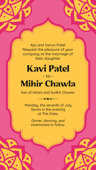 Ethnic Wedding Instagram Story Maker for an Indian Event 5245d