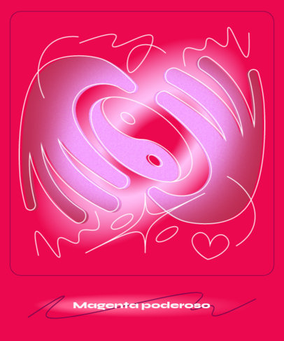 Trendy T-Shirt Design Maker With a Magenta Layout