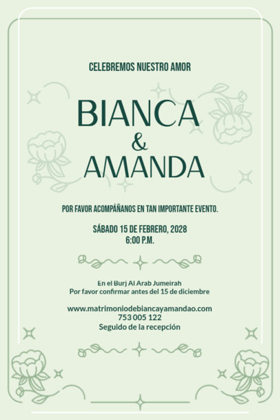 LGBT Invitation Generator for a Wedding Event 