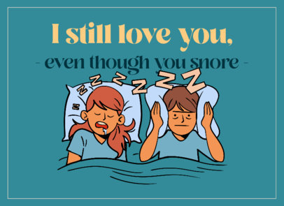 Greeting Card Generator for Valentine's Day with a Funny Illustration