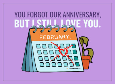 Valentine's Day-Themed Greeting Card Creator with an Illustrated Calendar