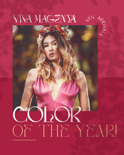 Instagram Post Maker to Promote New Garment Arrivals With a Magenta Theme 5078k-5263