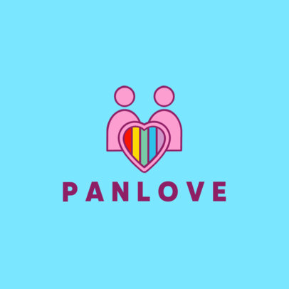 Logo Template Featuring an LGBT Theme for a Speed Dating App