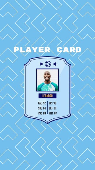 Instagram Story Video Creator Featuring an Animated Soccer Player Card