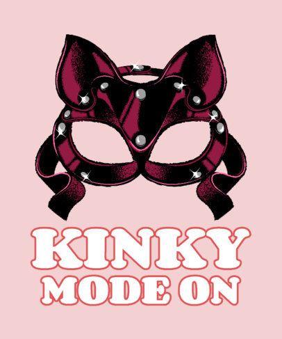 T-Shirt Design Template Featuring Illustrated Adult Toys and Garments