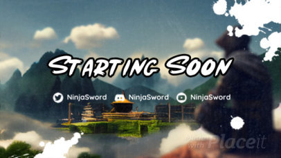 Twitch Screen Video Generator Featuring an Animated Starting Soon Text