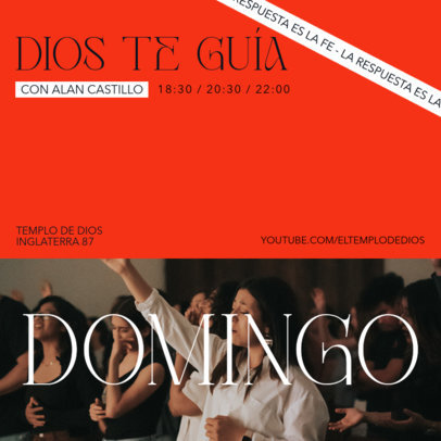 Instagram Post Creator for a Christian Sunday Service Live Stream