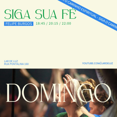 Instagram Post Template with a Faith-Themed Quote for a Christian Church