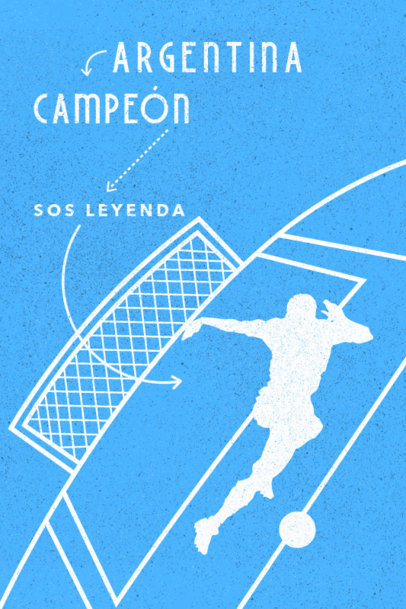 Argentina-Themed Poster Design Maker for the Soccer Championship Cup 5121f-5279