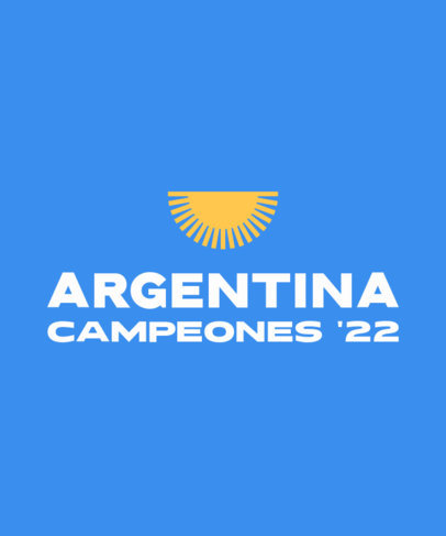 Soccer T-Shirt Design Creator to Support Argentina's Championship