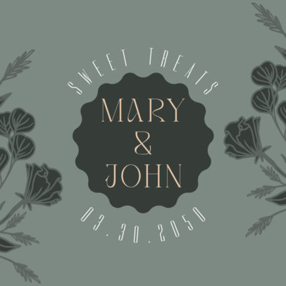 Elegant Sticker Maker for a Wedding Party Featuring Floral Graphics