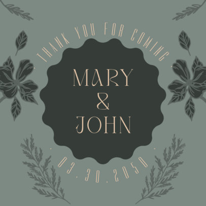 Thank You Card Sticker Maker for a Wedding Celebration