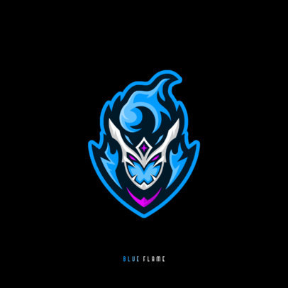 Logo Creator for a Gaming Squad Featuring a Flaming Character