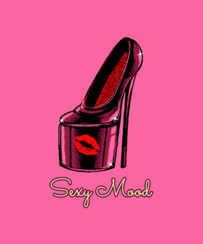 T-Shirt Design Generator Featuring a Sexy Stiletto Illustration