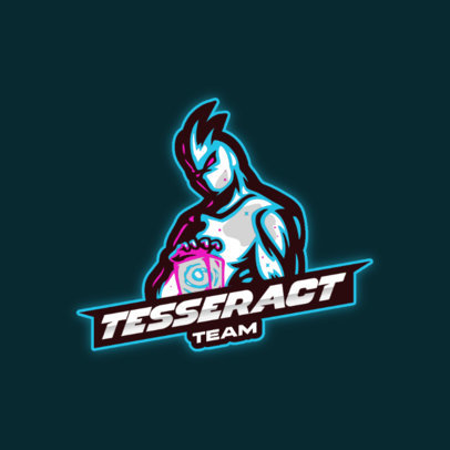 Logo Creator for a Gaming Squad Featuring a Valorant-Inspired Warrior