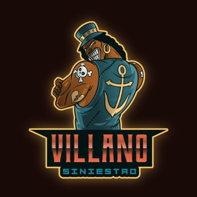 Gaming Logo Template Featuring a One Piece-Inspired Character 5610c