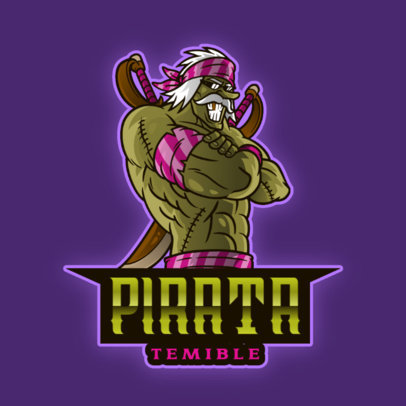 Online Logo Generator Featuring a Character Inspired by One Piece 5610a