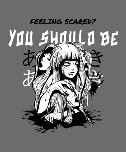 T-Shirt Design Generator with a Juni Ito Maniac-Inspired Horror Illustration 4380q-5270