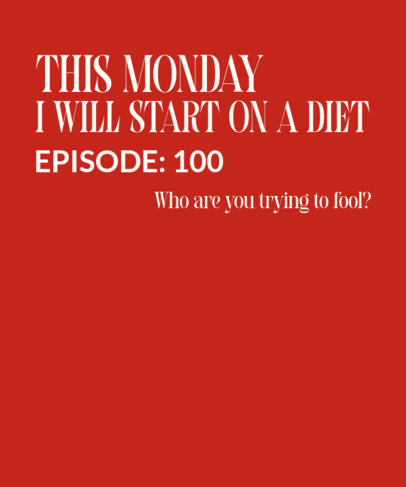 T-Shirt Design Creator with a Funny Diet Quote Inspired by Evangelion Title Memes