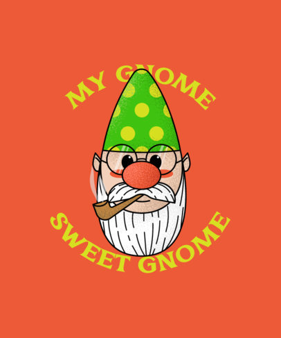 T-Shirt Design Generator Featuring a Cartoonish Gnome Face
