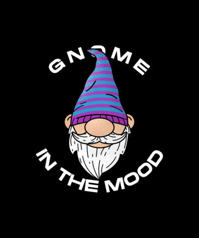 T-Shirt Design Maker with an Illustrated Gnome Graphic
