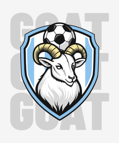 T-Shirt Design Maker Featuring an Illustrated Goat for the Argentina Team