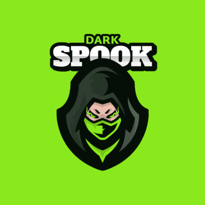 Overwatch-Inspired Logo Generator for Gamers Featuring a Dark Ninja