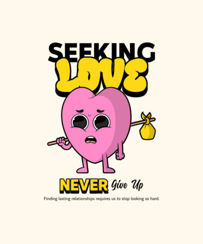 Quote T-Shirt Design Generator Featuring a Valentine's Day Theme