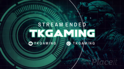 Twitch Screen Video Template with an Animated Stream Ended Text