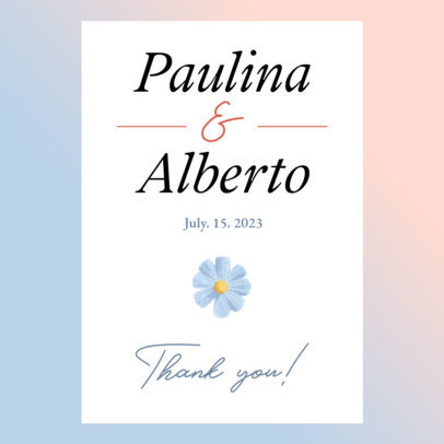 Thank You Card Maker for a Wedding Party